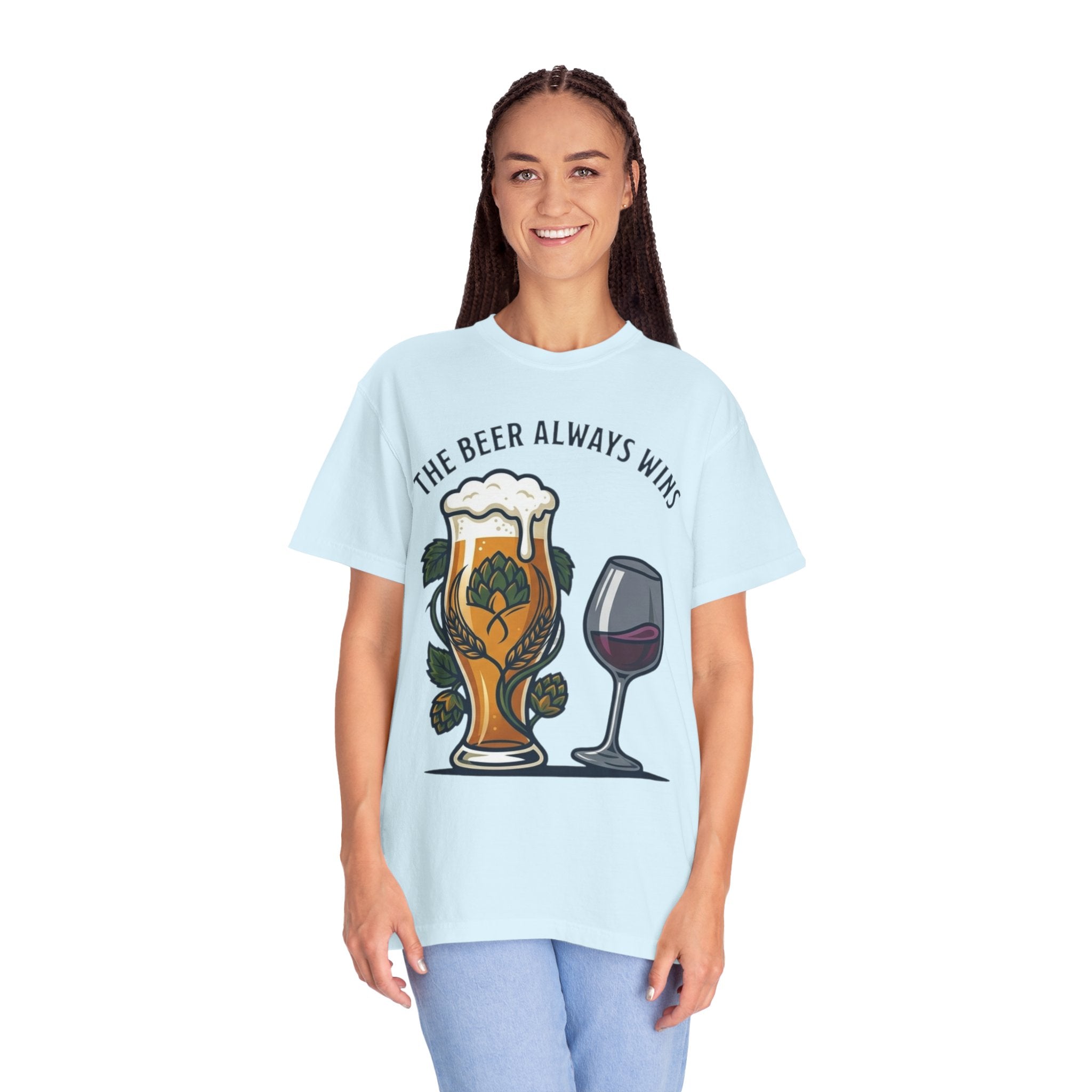 "The Beer Always Wins" Unisex Garment-Dyed Tee