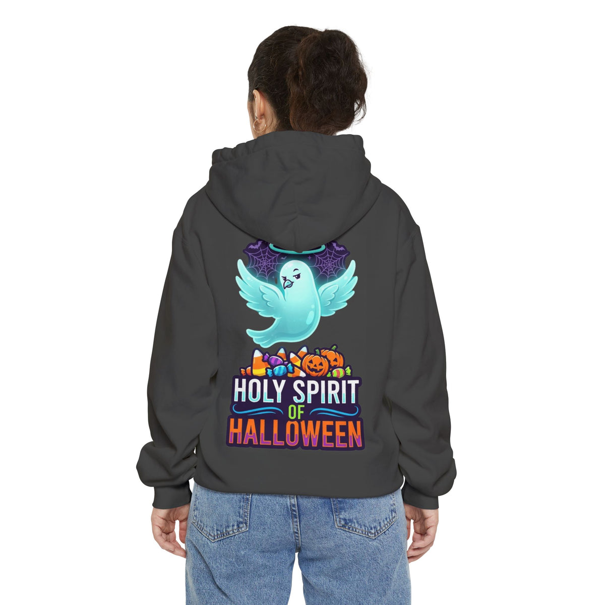 Color: Pepper | Holy Spirit of Halloween Garment-Dyed Hoodie