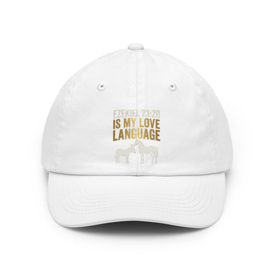 Color: White | Good Book Series Ezekiel 23 20 Love Language Dad Hat