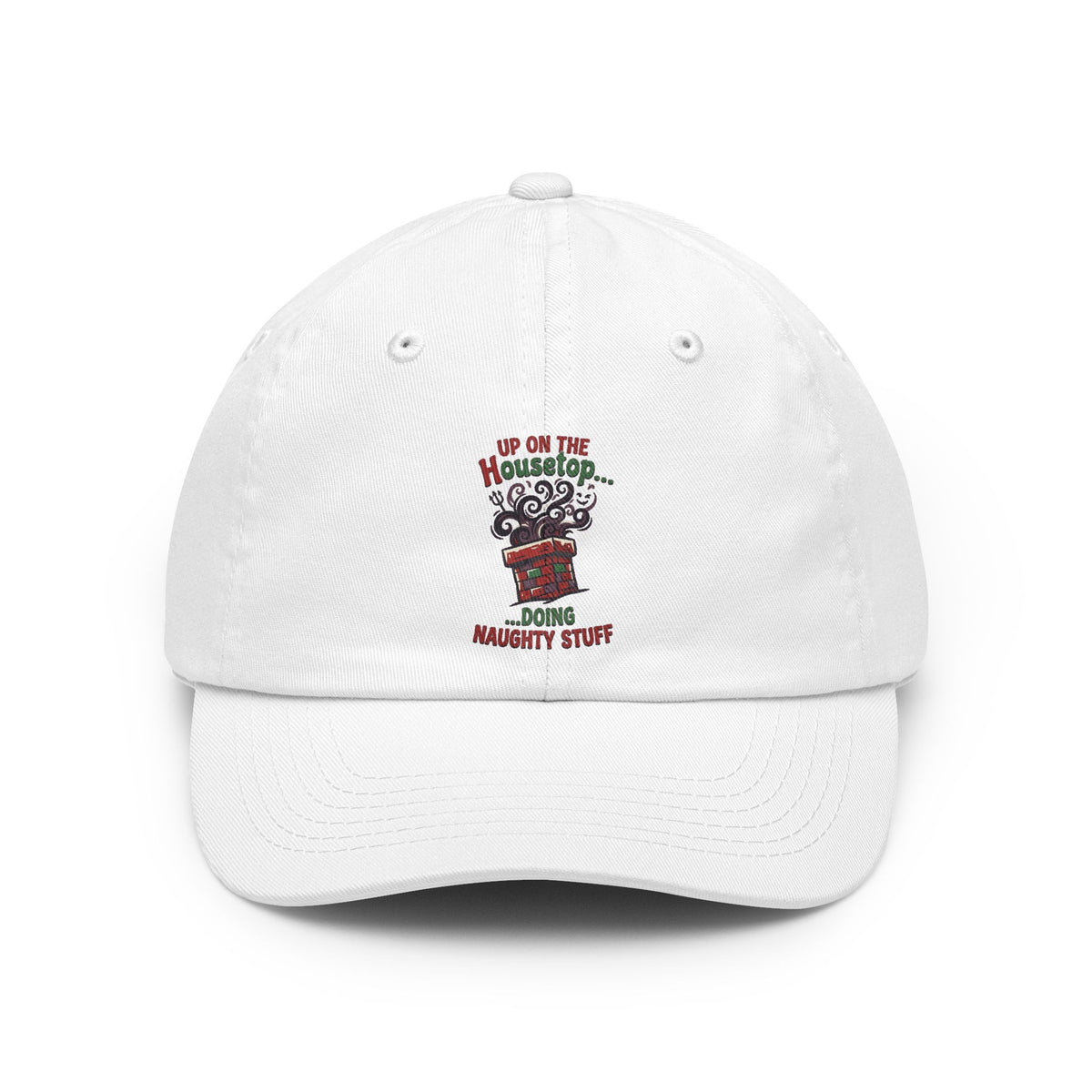Color: White | Up On The Housetop Doing Naughty Stuff Dad Hat