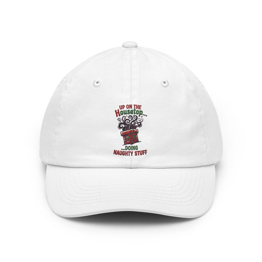 Color: White | Up On The Housetop Doing Naughty Stuff Dad Hat