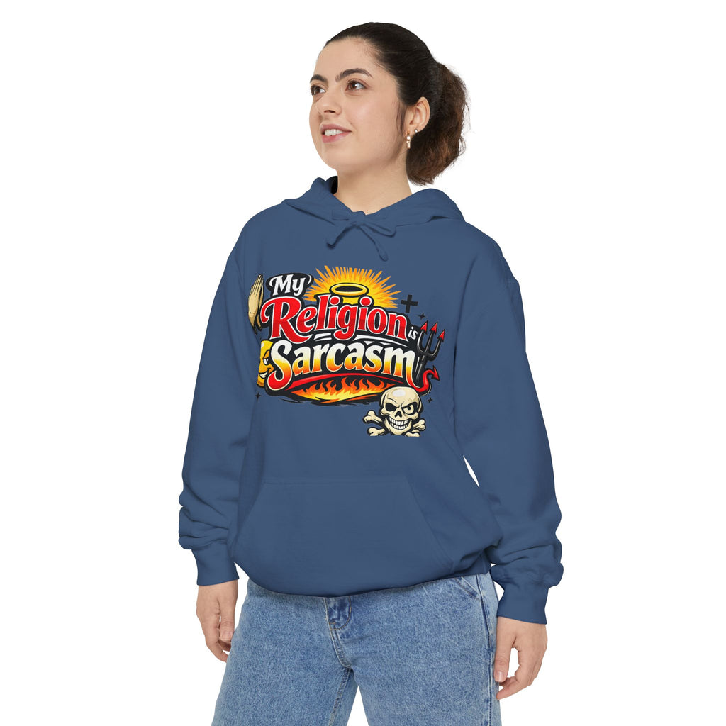 Sarcasm is My Savior | Garment-Dyed Hoodie — AttitudeShirts