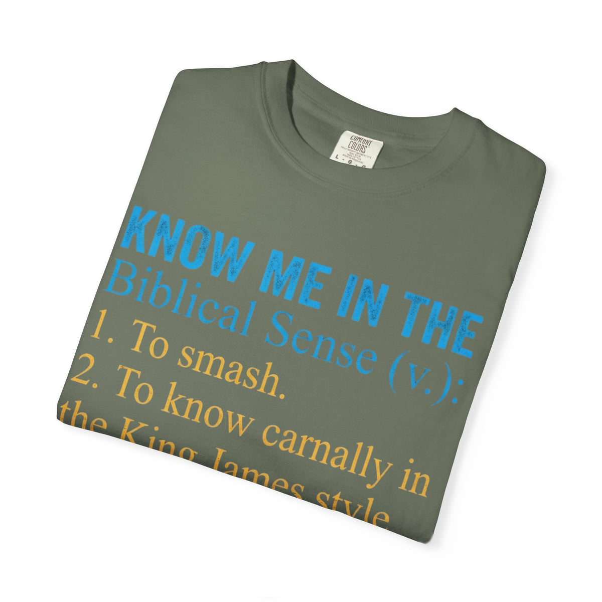 "Good Book Series Know Me In The Biblical Sense" Unisex Garment-Dyed Tee