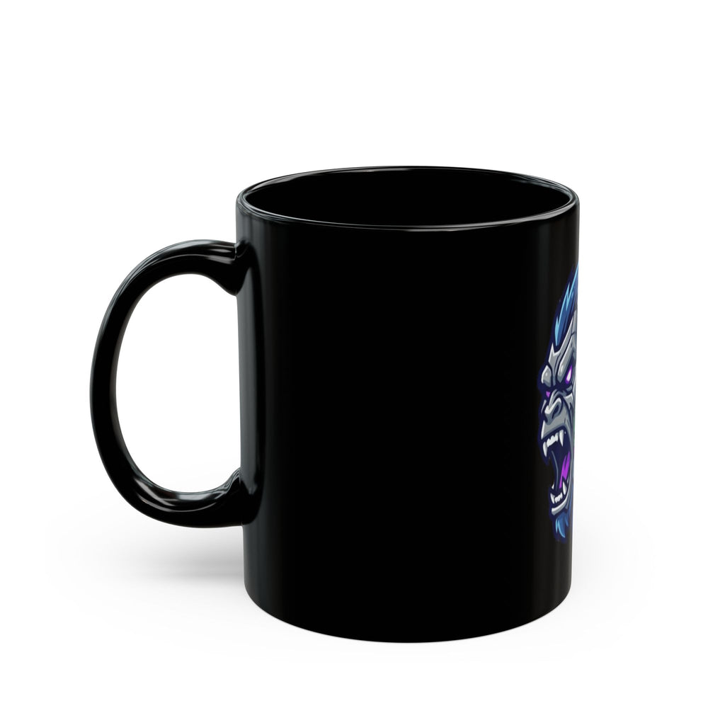 "Cyber Gorilla" Black Ceramic Mug — Graphic
