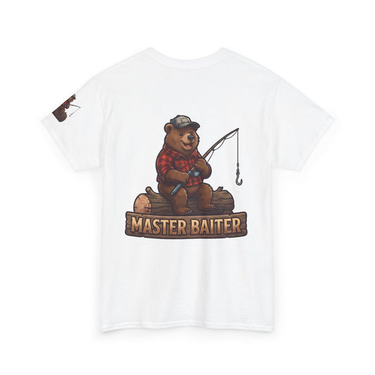 Color: White | Bear Master Baiter Premium Graphic Tee