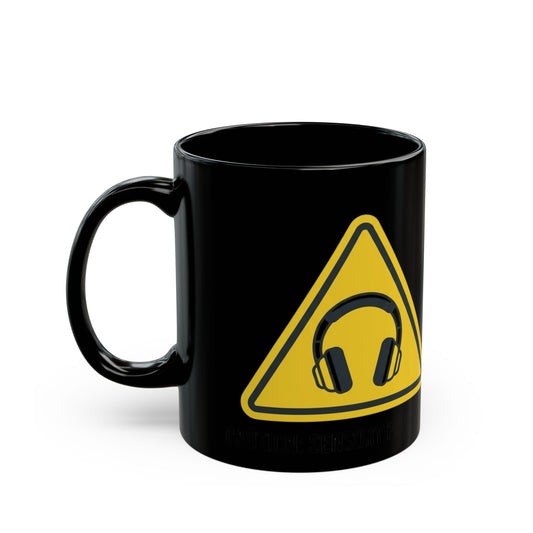 "Sensory At Capacity" Black Ceramic Mug