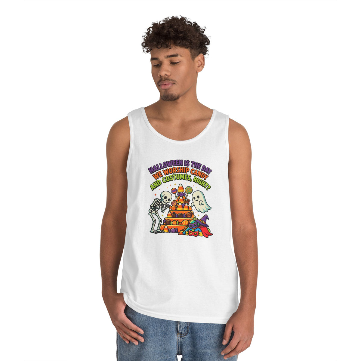 Color: White | Worship Candy Tank Top