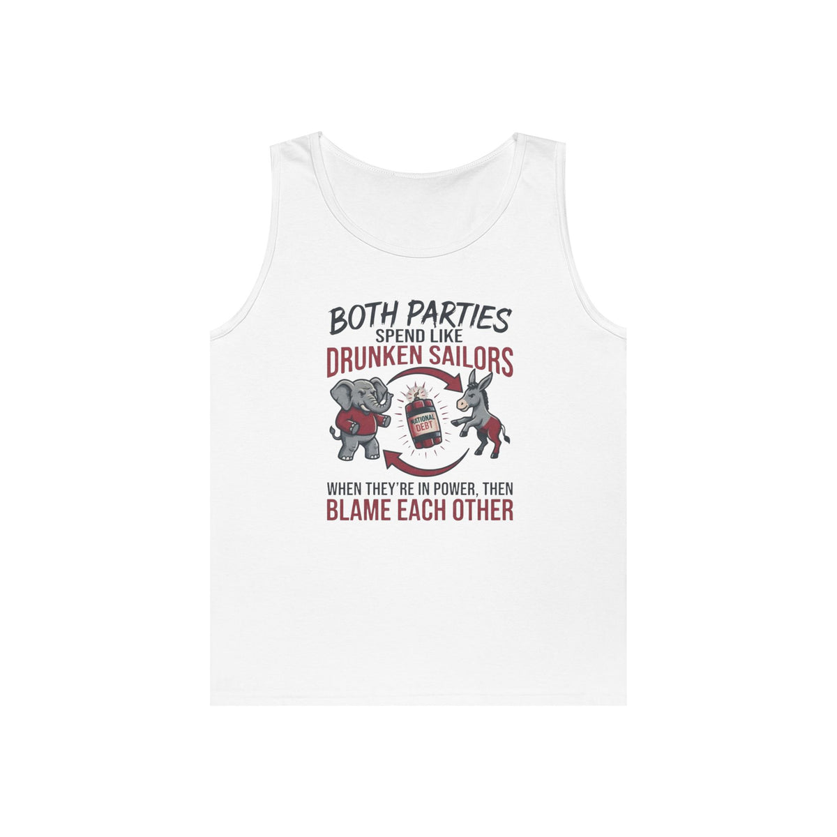 Color: White | Protest Series - Audit The Spending Tank Top