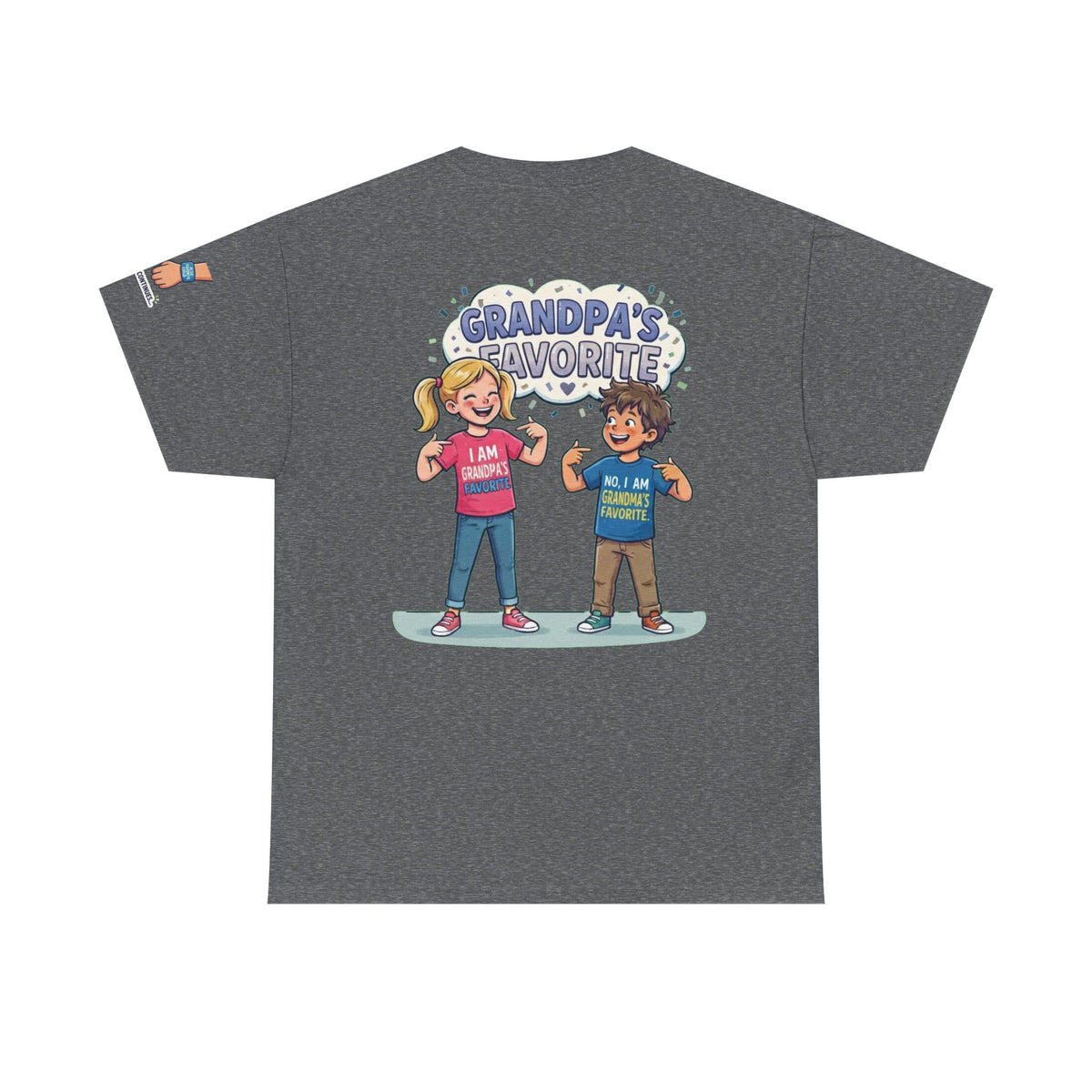 Color: Graphite Heather | Grandpa's Favorite Premium Graphic Tee