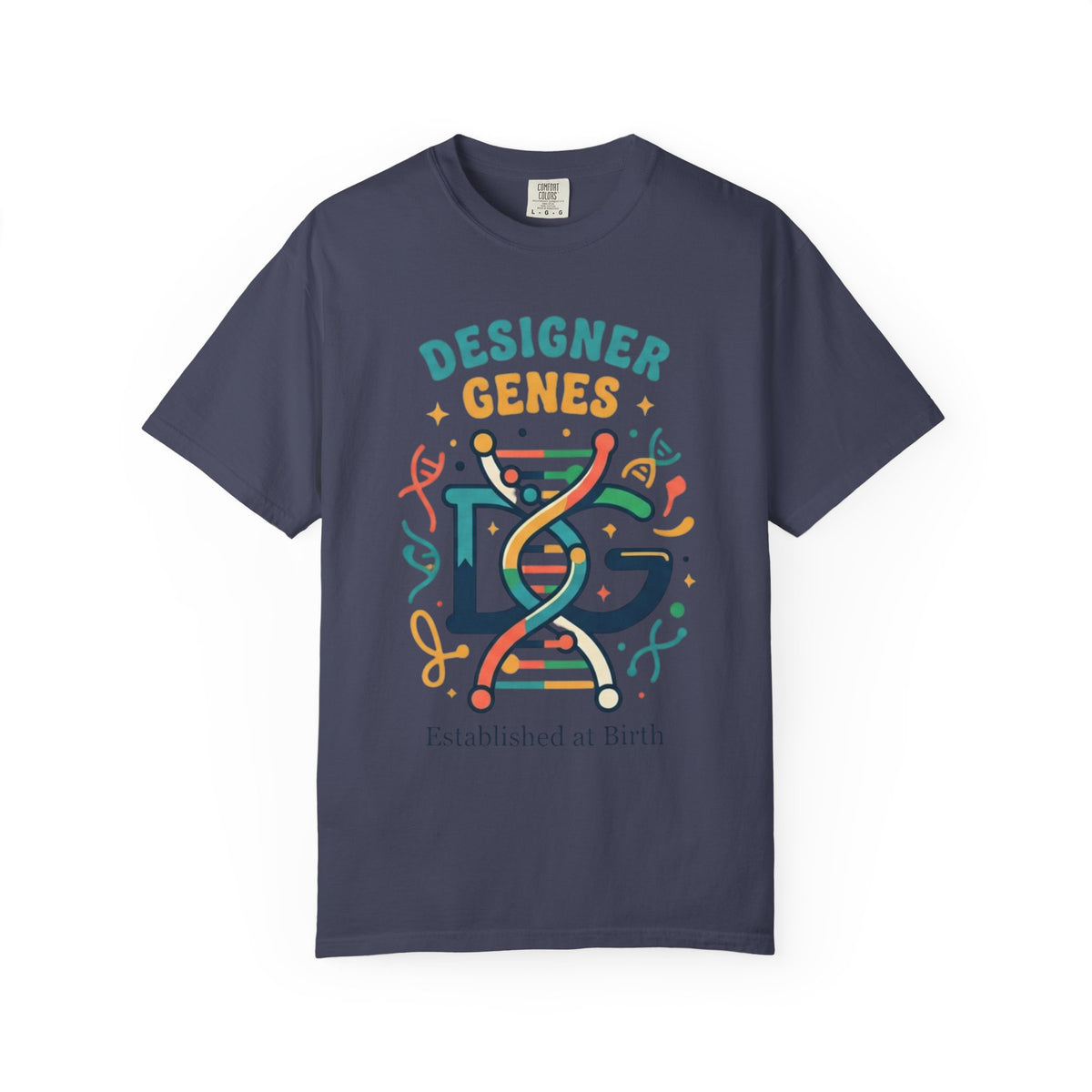 Color: Denim | Designer Genes Unisex Garment-Dyed Tee