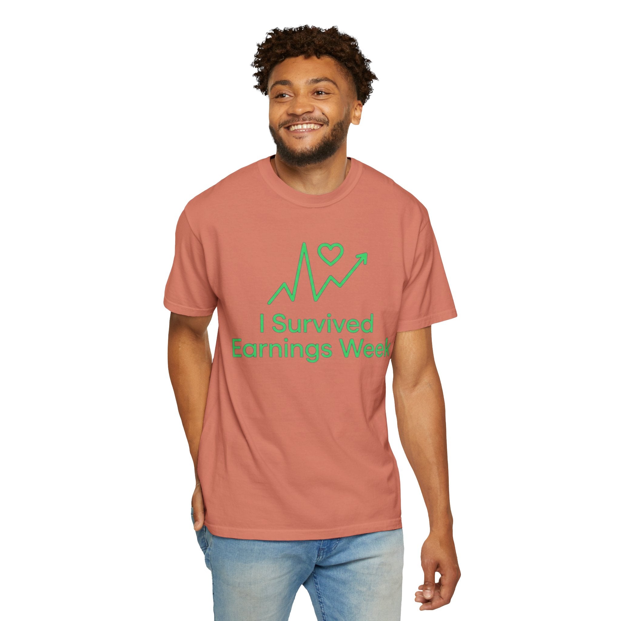 "I Survived Earnings Week" Unisex Garment-Dyed Tee