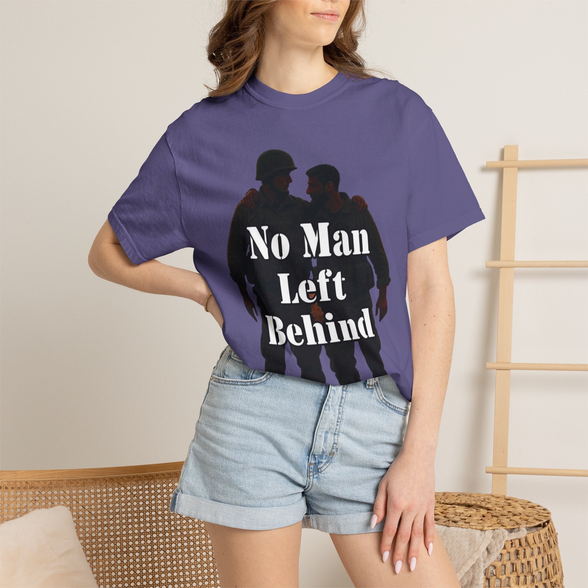 "No Man Left Behind" Unisex Garment-Dyed T-shirt