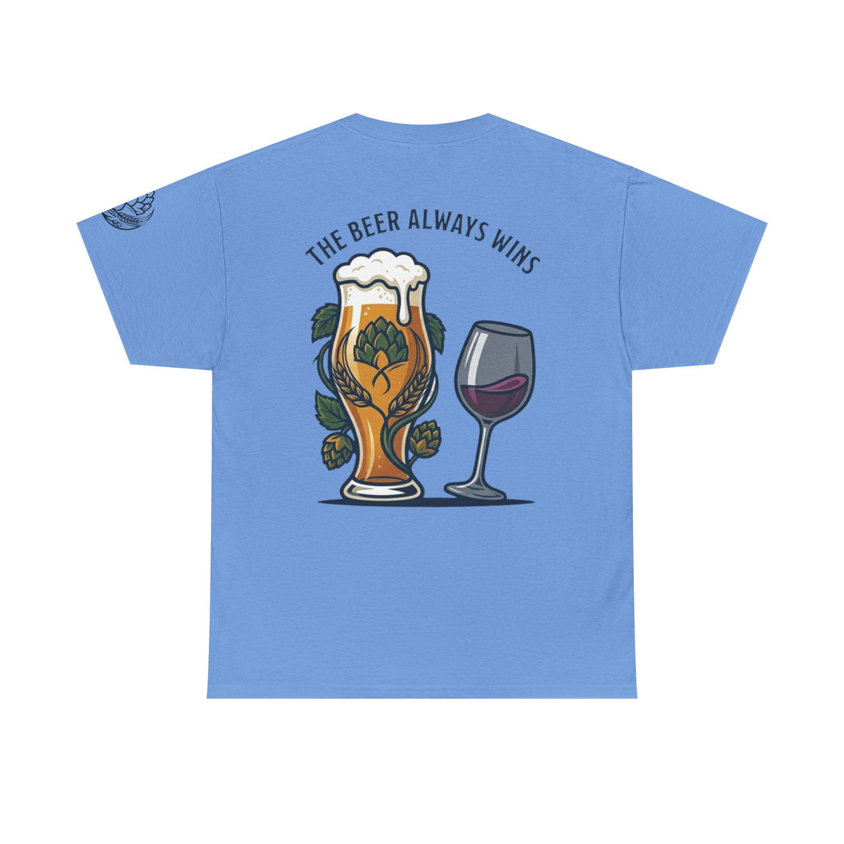 Color: Carolina Blue | The Beer Always Wins Premium Graphic Tee