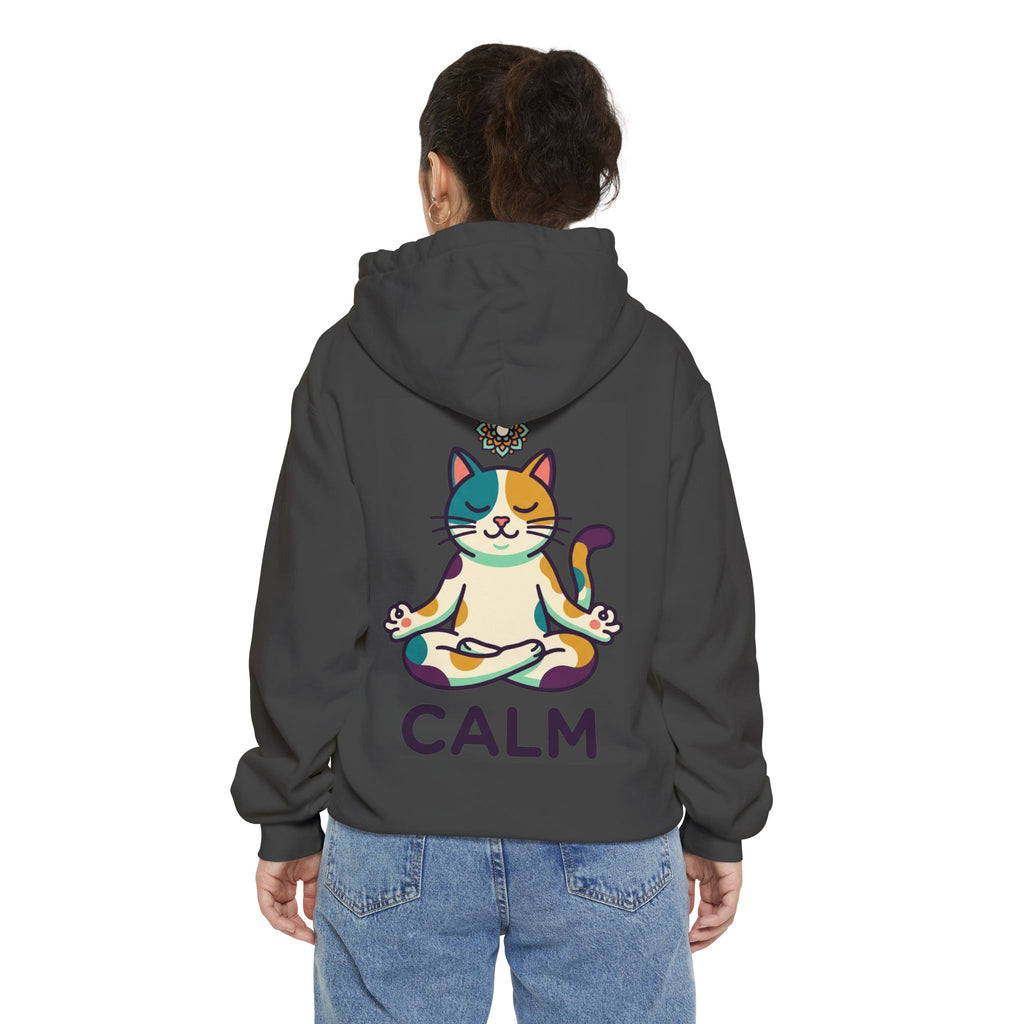 "Cat CALM" Garment-Dyed Hoodie