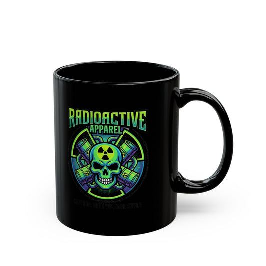 "Radioactive Apparel" Black Ceramic Mug