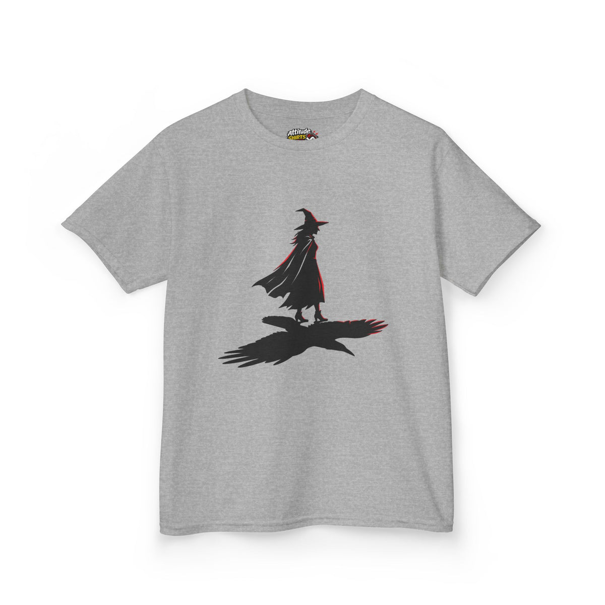 Color: Sport Grey | Witch With Raven Shadow Kids Tee