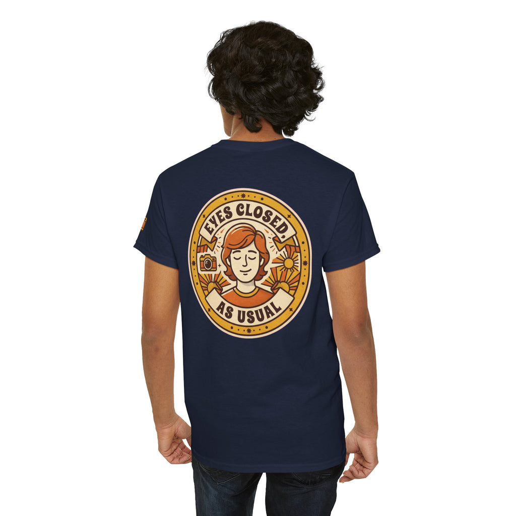 "Eyes Closed As Usual" Premium Graphic Tee