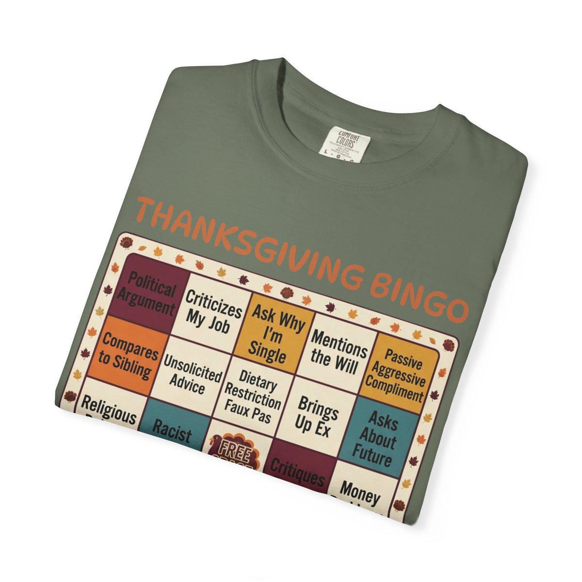 Thankgiving Bingo Unisex Garment-Dyed Tee