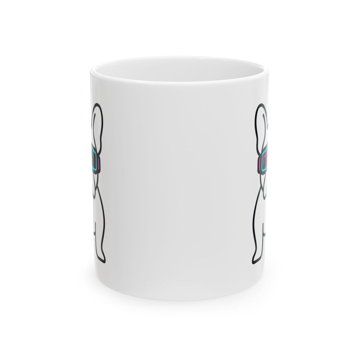 "Cool Pup" White Ceramic Mug — Graphic