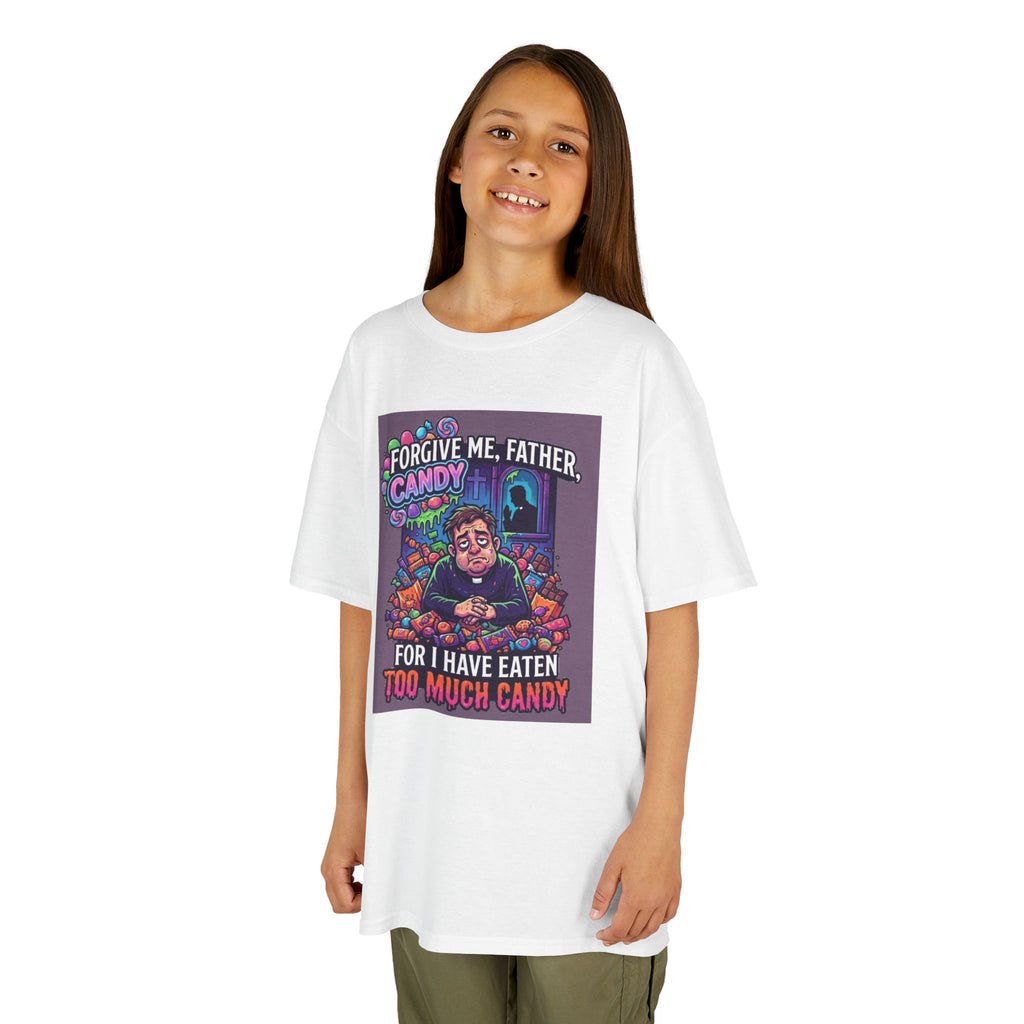 "Forgive Me Father Too Much Candy" Kids Tee