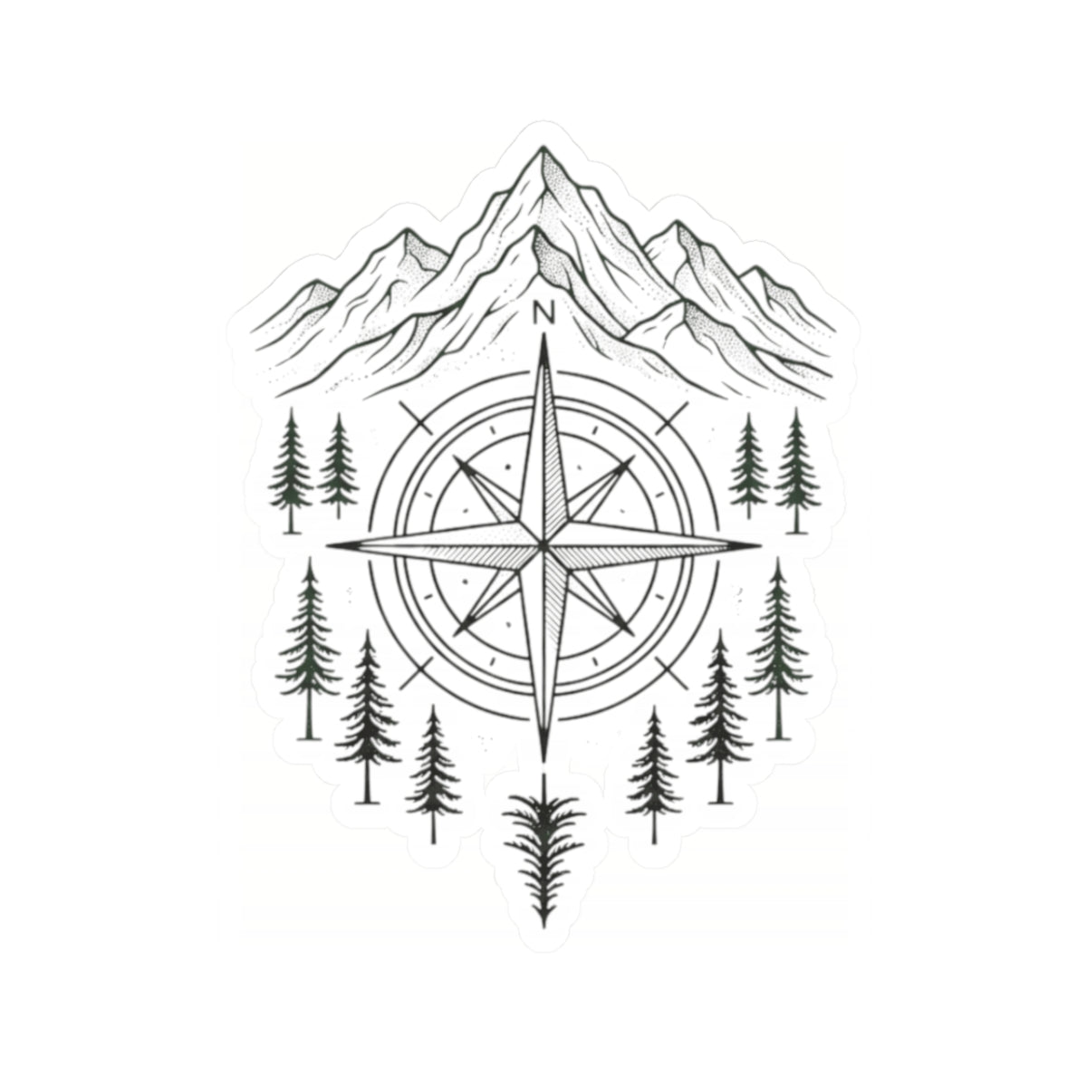 "Compass" Sticker — Main