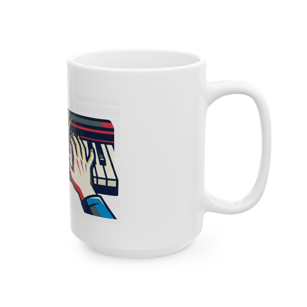 "Imagine What Else These Fingers Can Do" White Ceramic Mug — Graphic