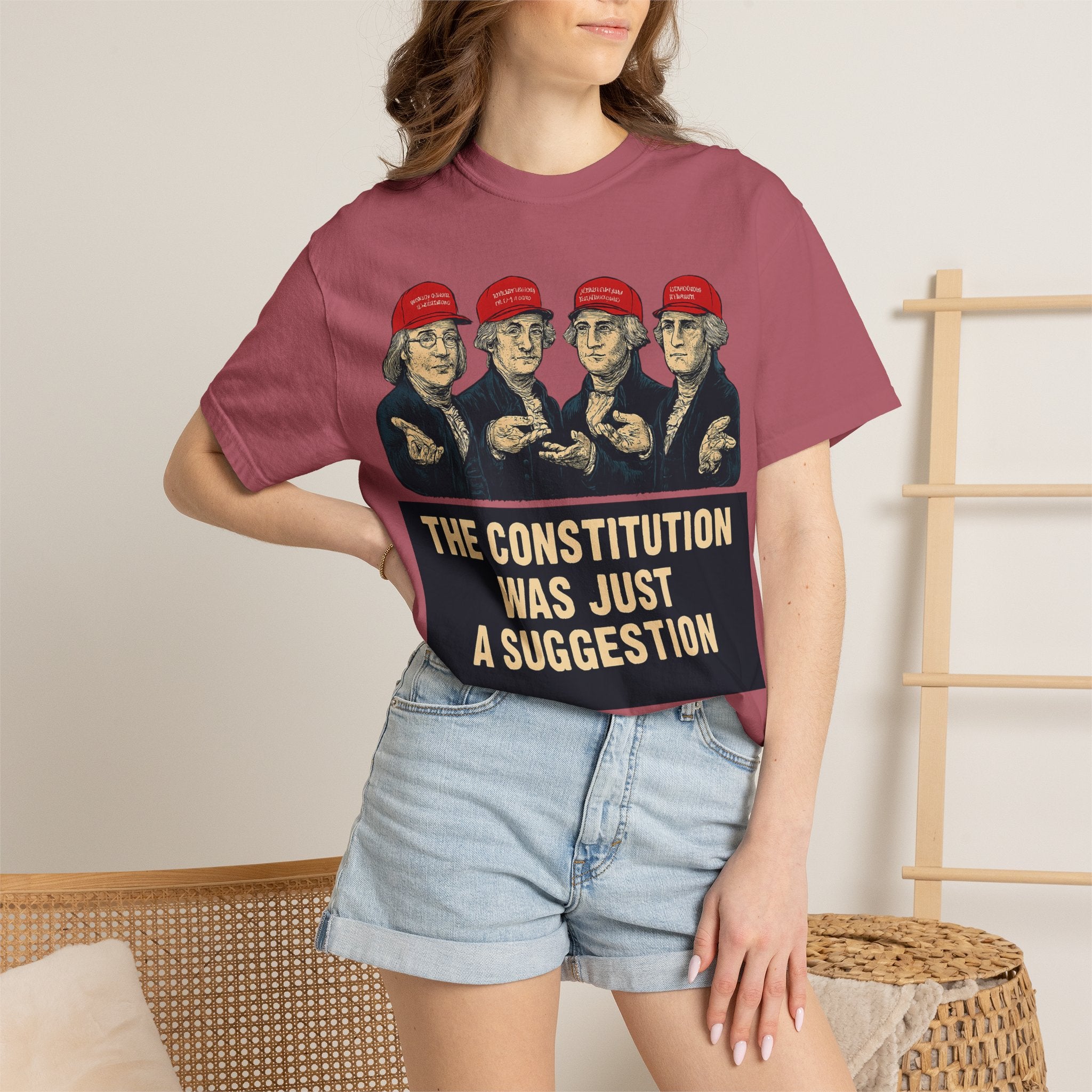 "The Constitution Was Just a Suggestion" Unisex Garment-Dyed T-shirt