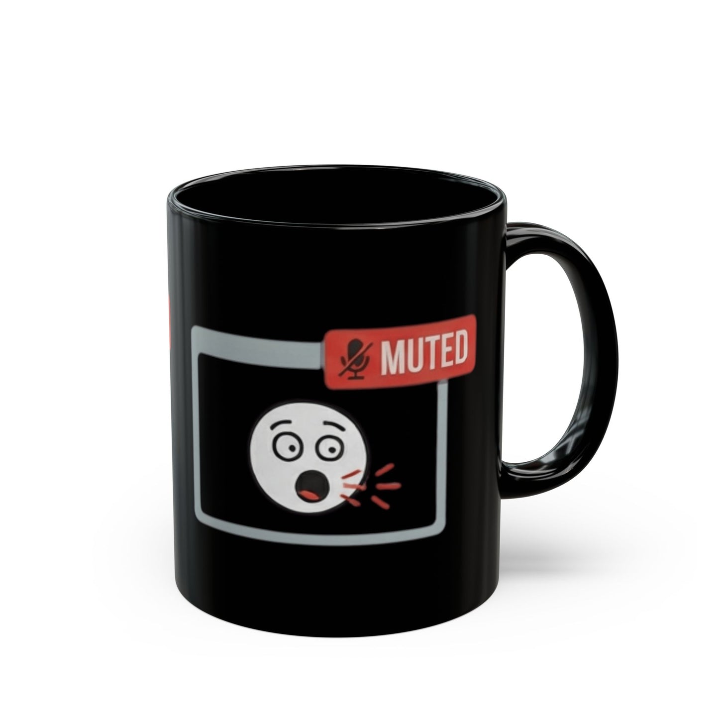 "I Found The Mute" Black Ceramic Mug — Graphic