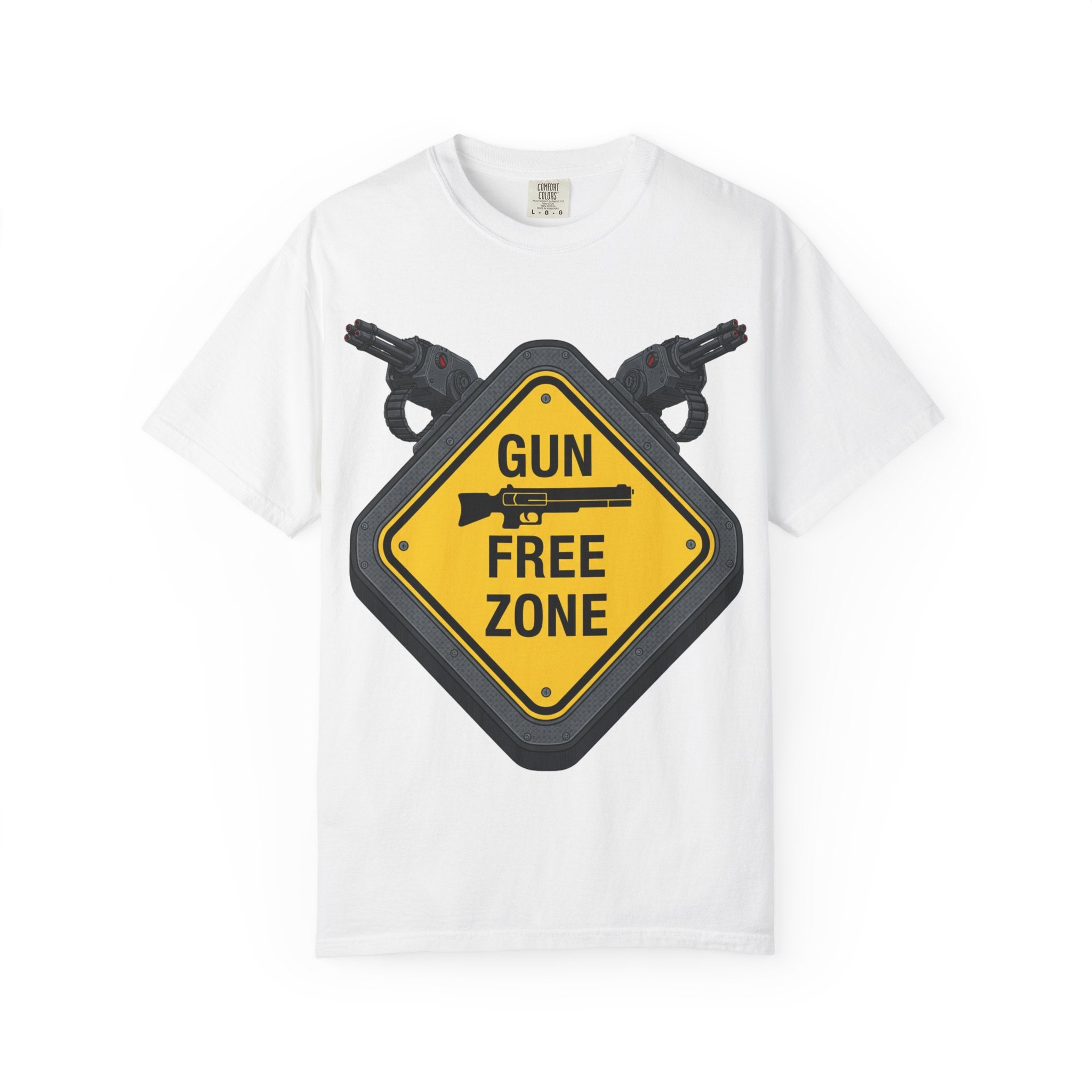 "Gun Free Zone (Heavy Metal Edition)" Unisex Garment-Dyed T-shirt