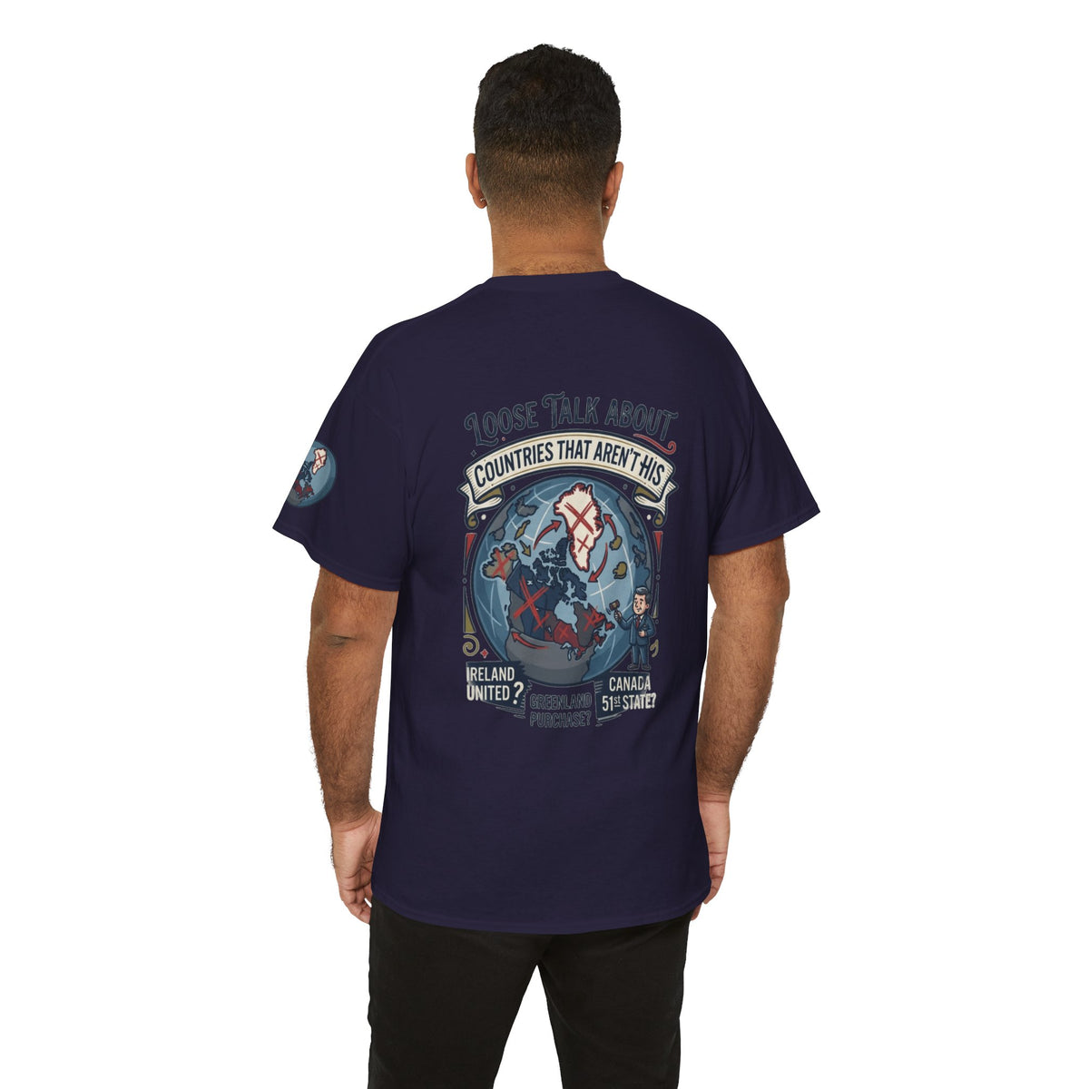 Color: Blackberry | Loose Talk About Countries That Aren't His Premium Graphic Tee