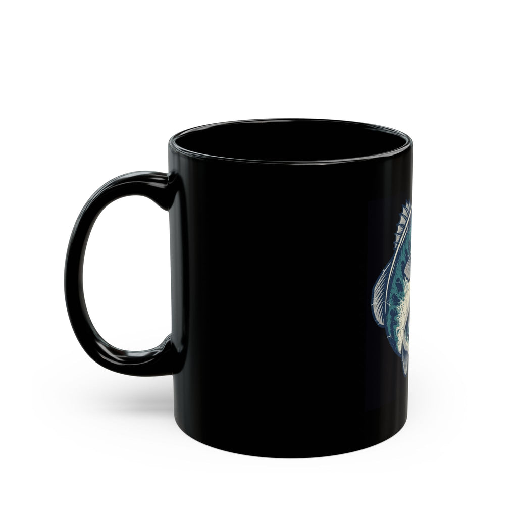 "Never Leave A Good Hole" Black Ceramic Mug — Graphic