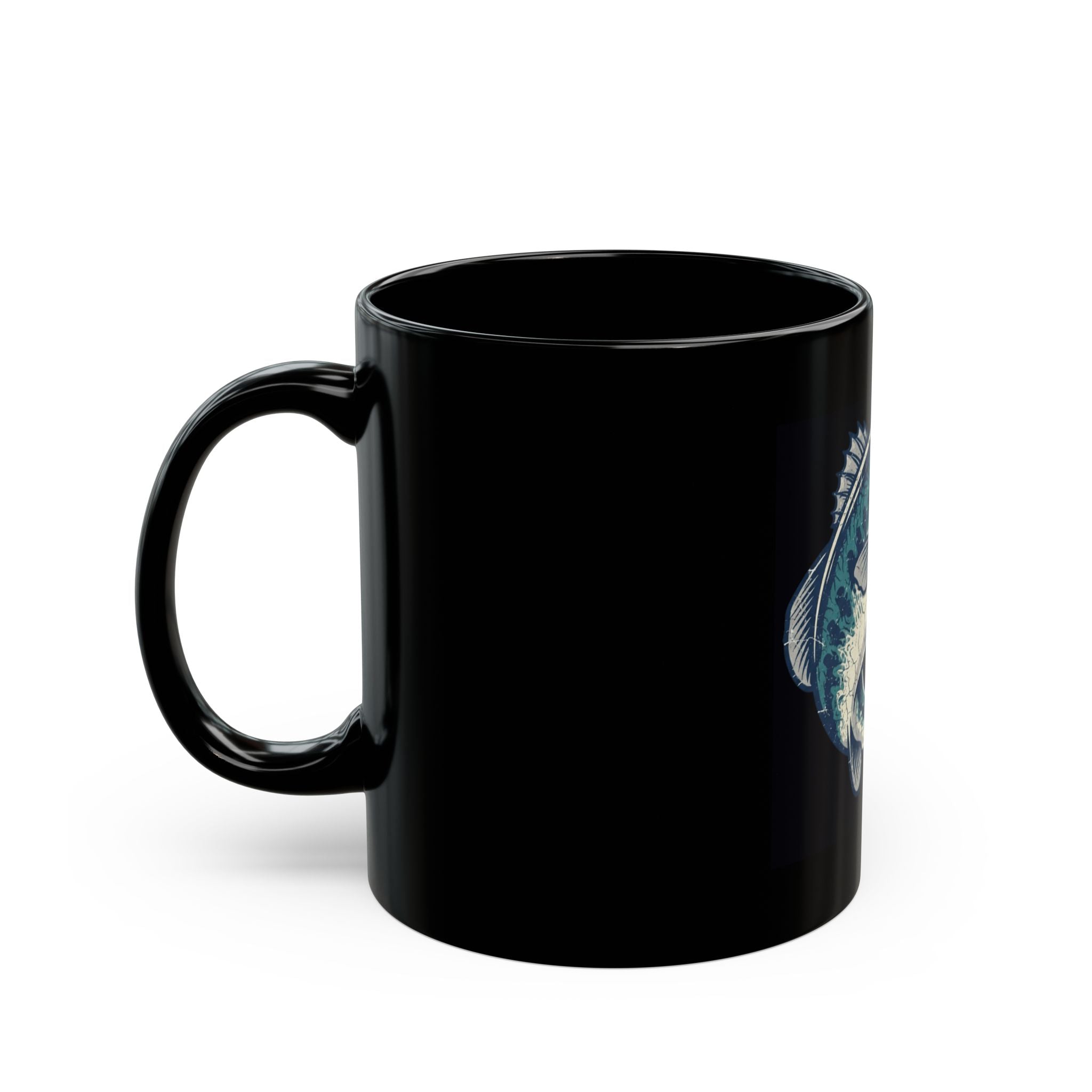 "Never Leave A Good Hole" Black Ceramic Mug — Graphic
