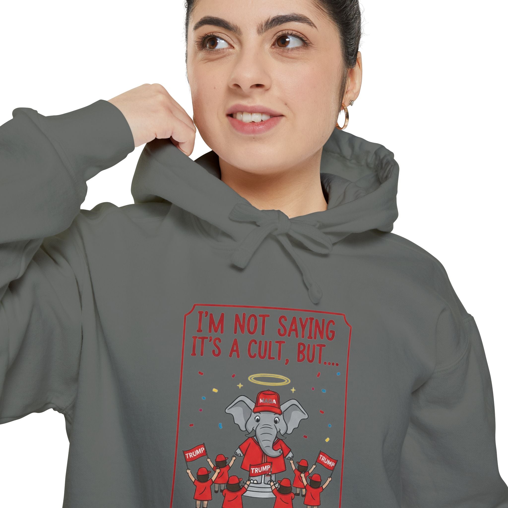 Red Hat Intervention Shirt | Garment-Dyed Hoodie — AttitudeShirts