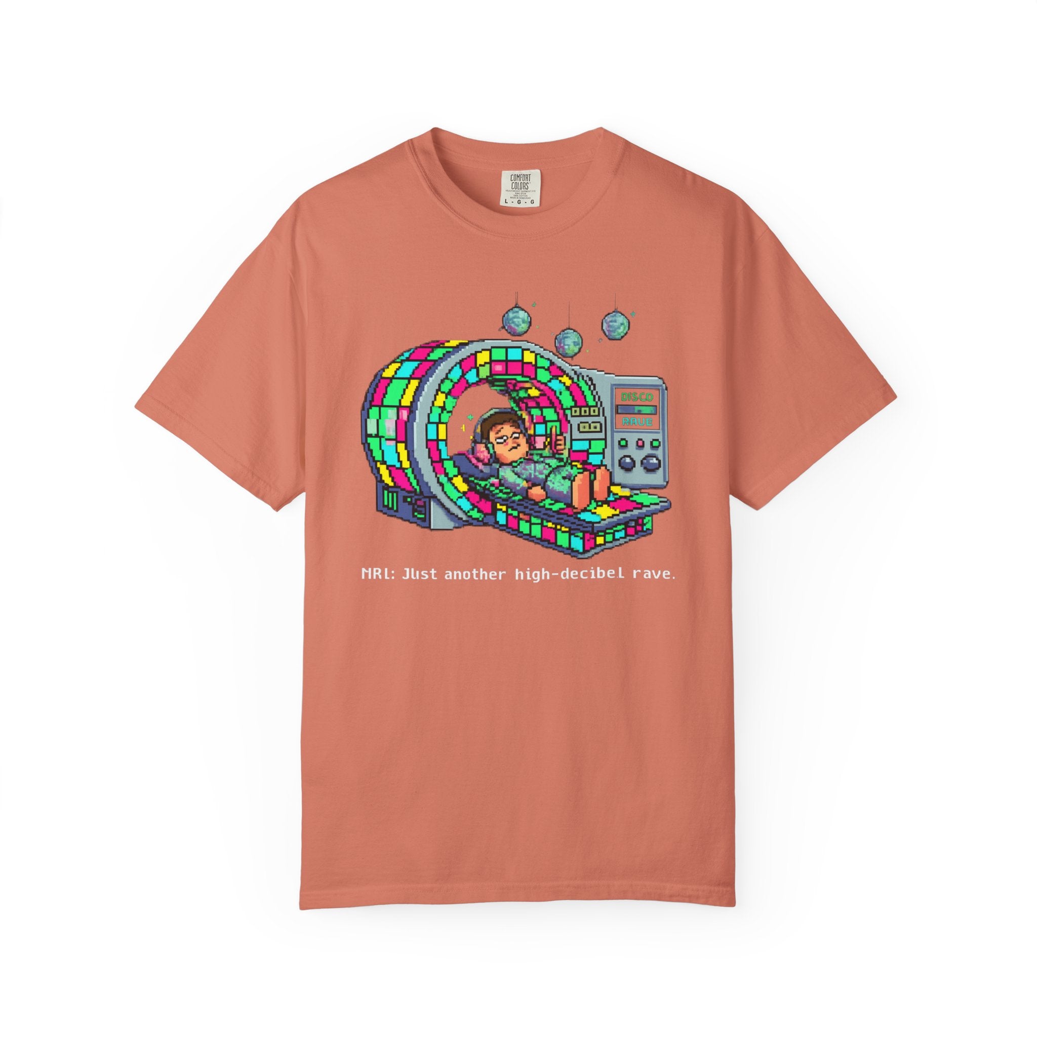 "MRI High Decibel Rave" Unisex Garment-Dyed T-shirt