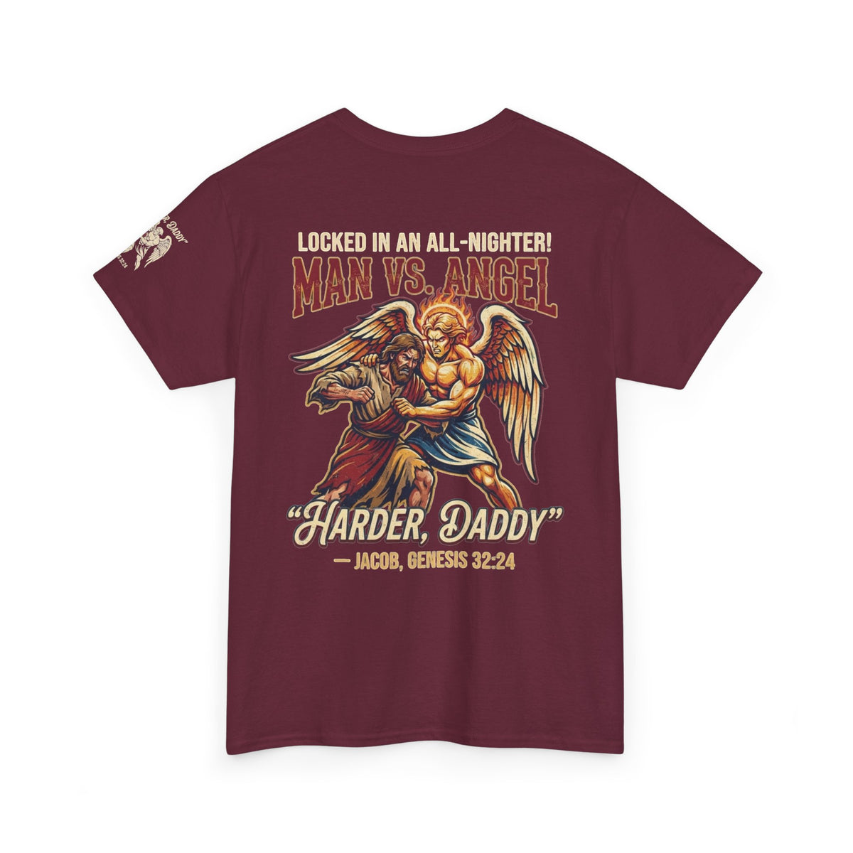 Good Book Series Man vs Angel Premium Graphic Tee