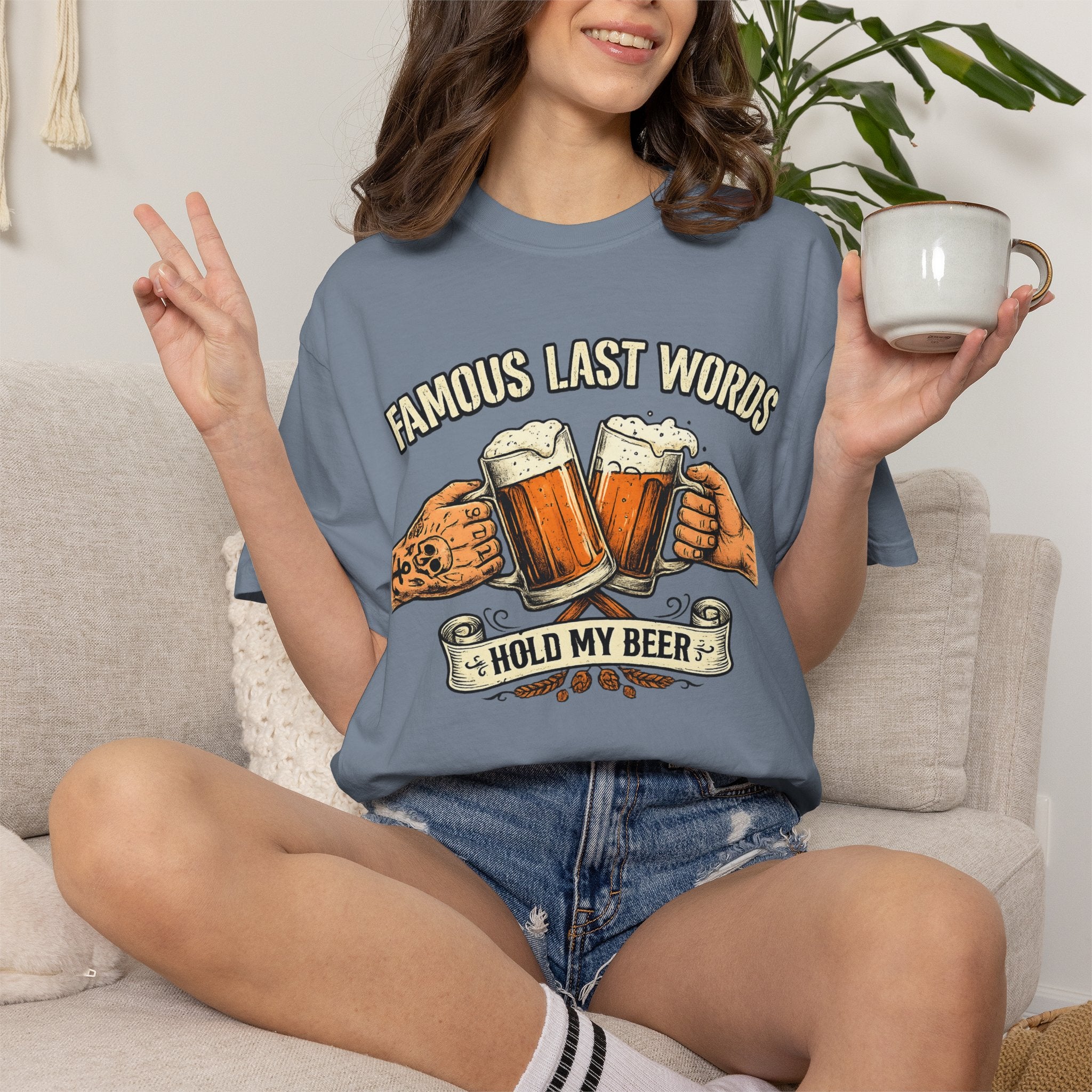 "Famous Last Words" Unisex Garment-Dyed Tee
