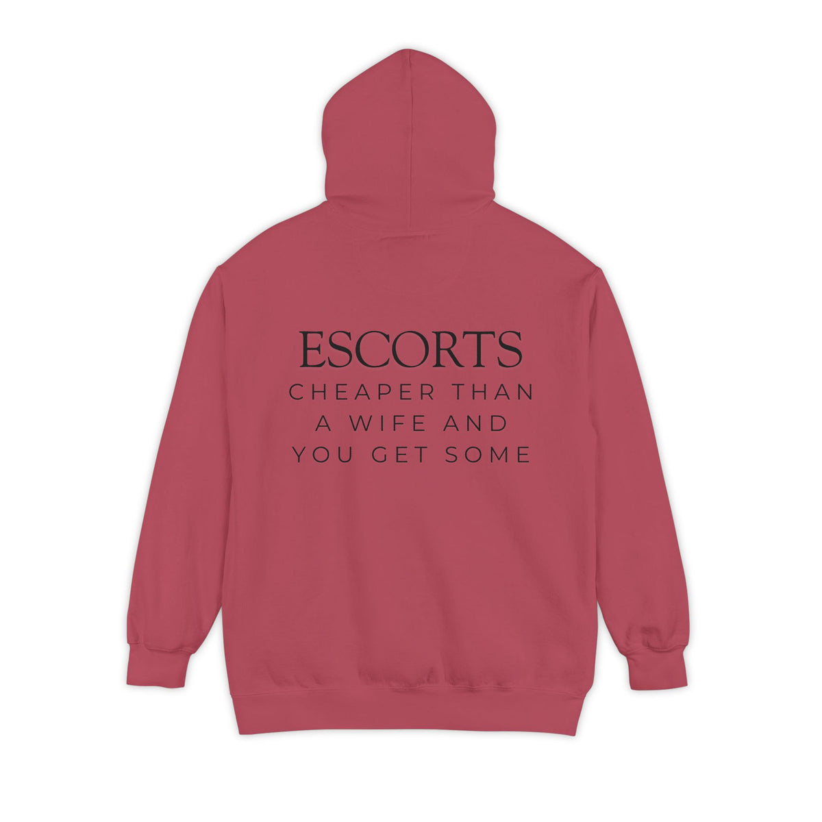Color: Crimson | Escorts Garment-Dyed Hoodie