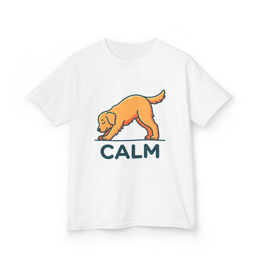 Color: White | Dog CALM Kids Tee