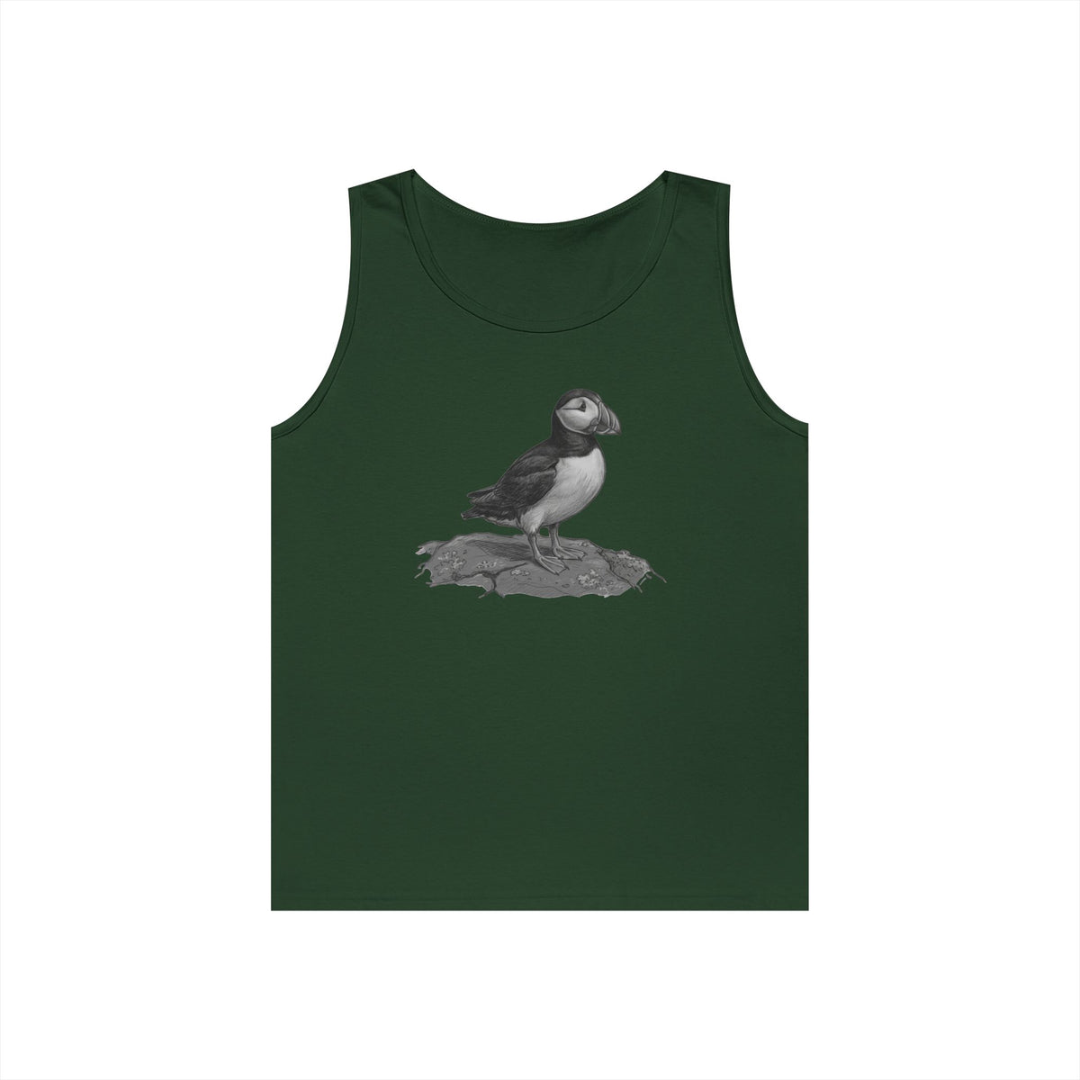 "Pencil Sketch Art Puffin" Tank Top