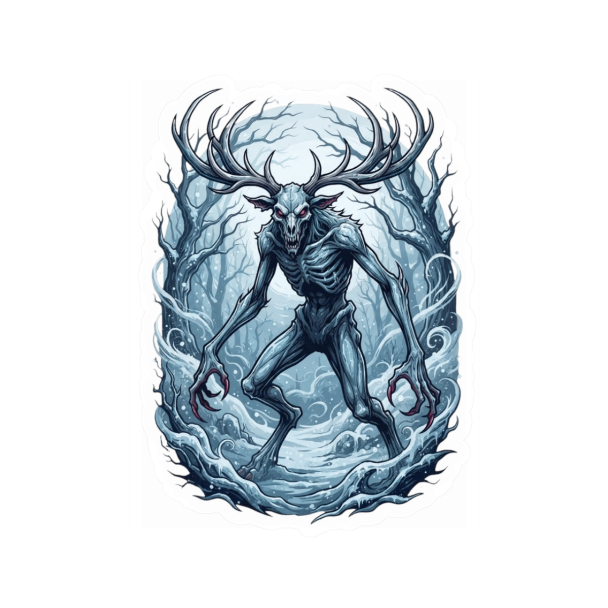 "Wendigo (Algonquian Folklore)" Sticker — Main