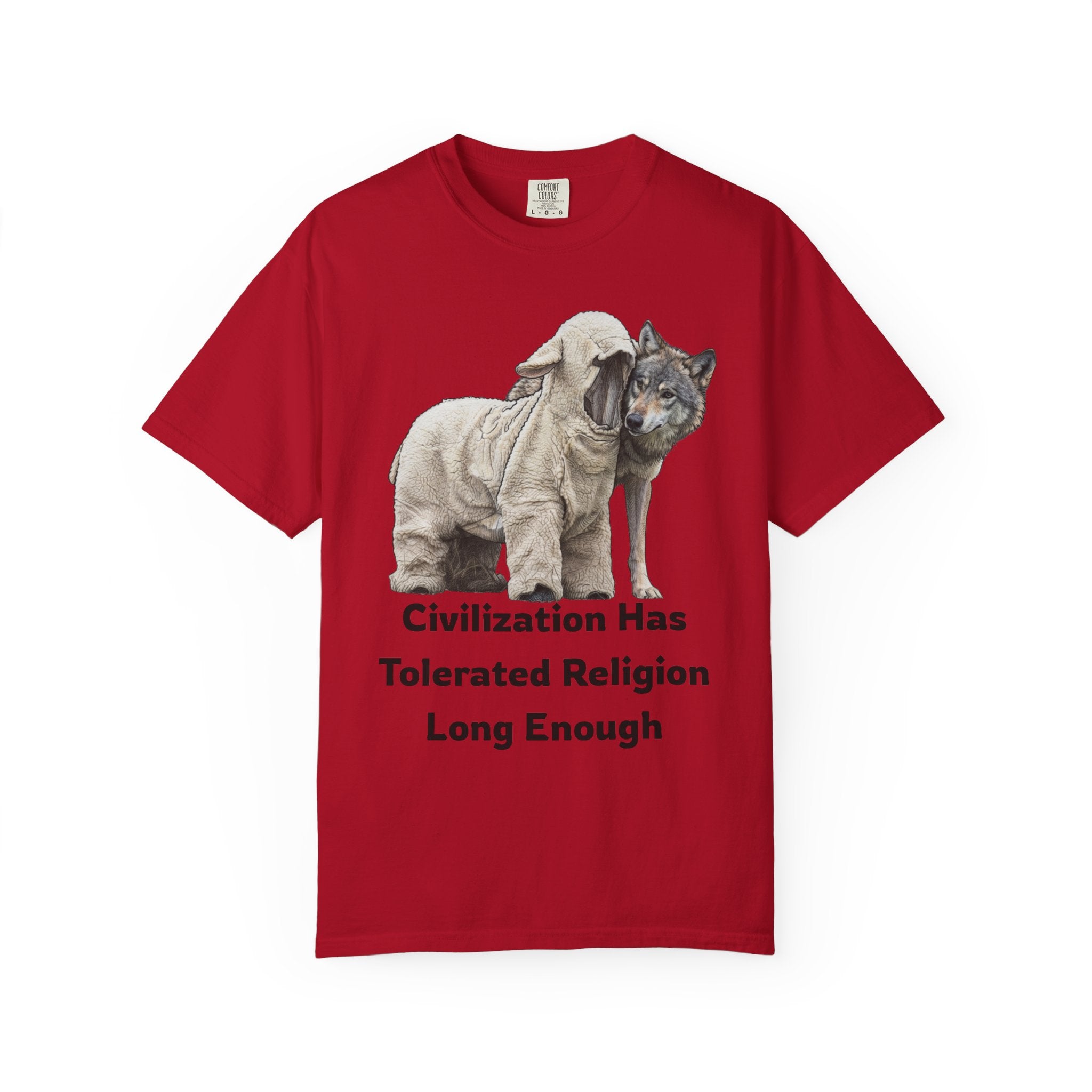 "Civilization Tolerated Religion" Unisex Garment-Dyed Tee