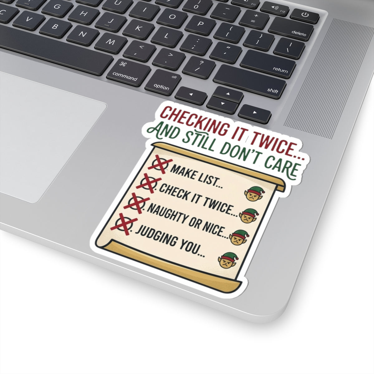 "Checking It Twice" Sticker — Main