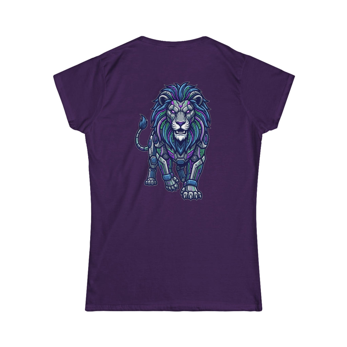 Color: Purple | Cyber Lion Women's Tee