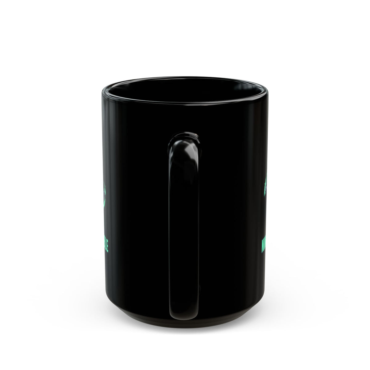 "Ninja Cat Credible" Black Ceramic Mug