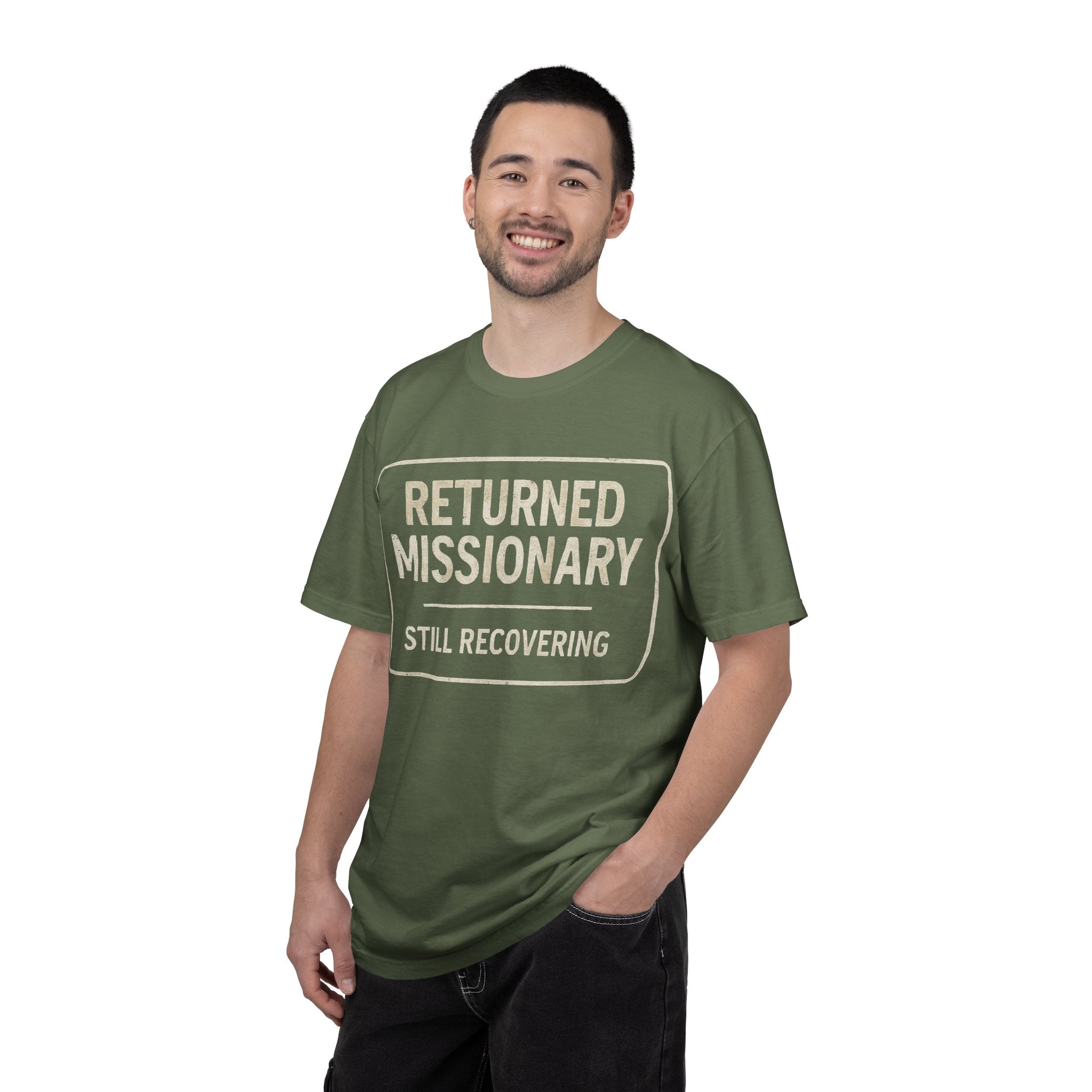 "Returned Missionary (Still Recovering)" Unisex Garment-Dyed T-shirt