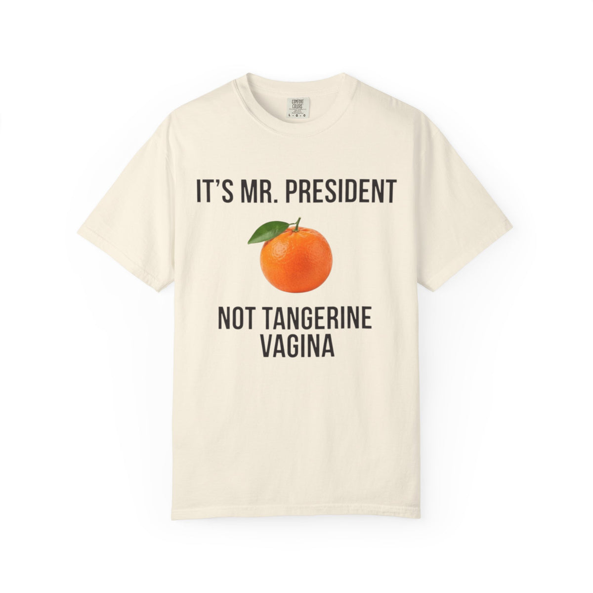 Color: Ivory | Tangerine Vagina Unisex Garment-Dyed Tee