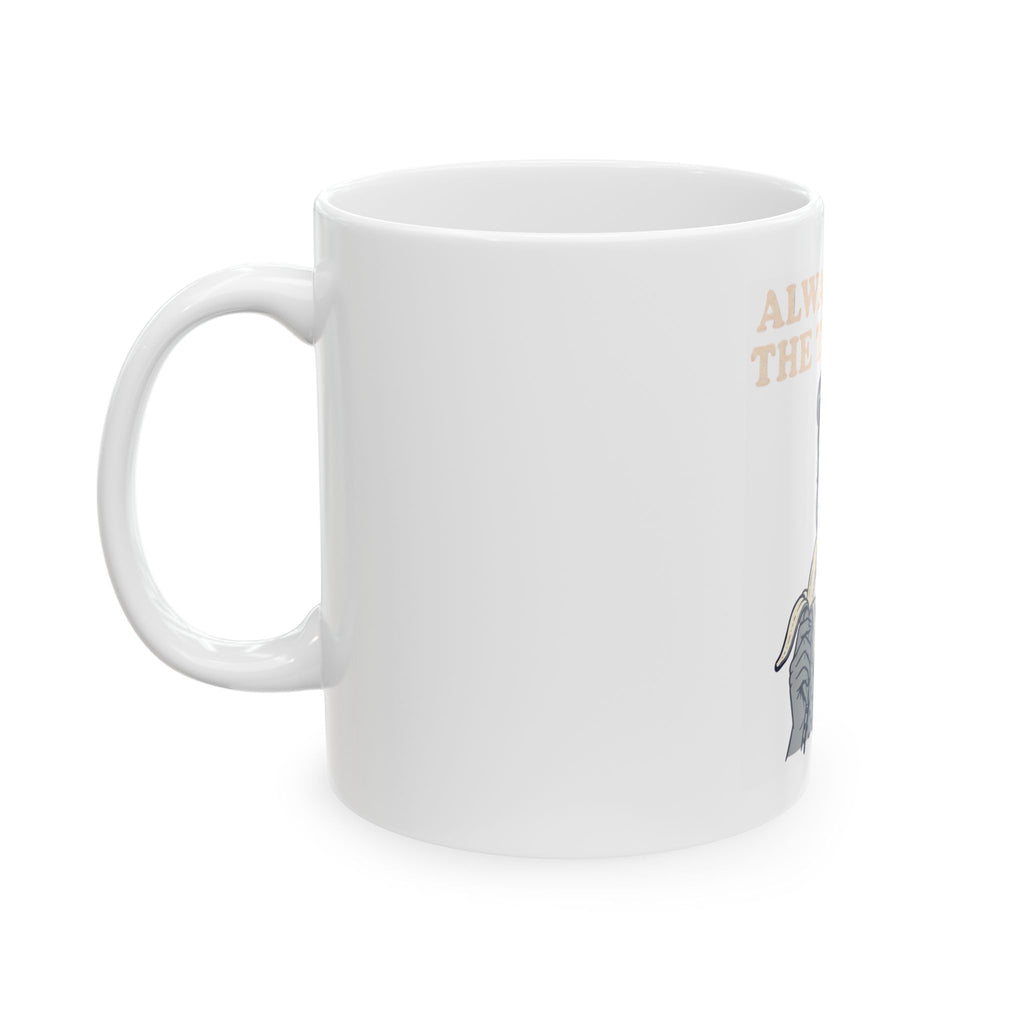 "Always Lick the Tip First" White Ceramic Mug