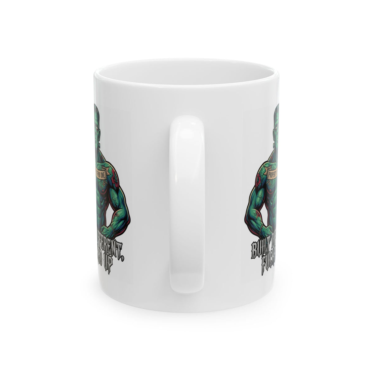 "Built Different" White Ceramic Mug