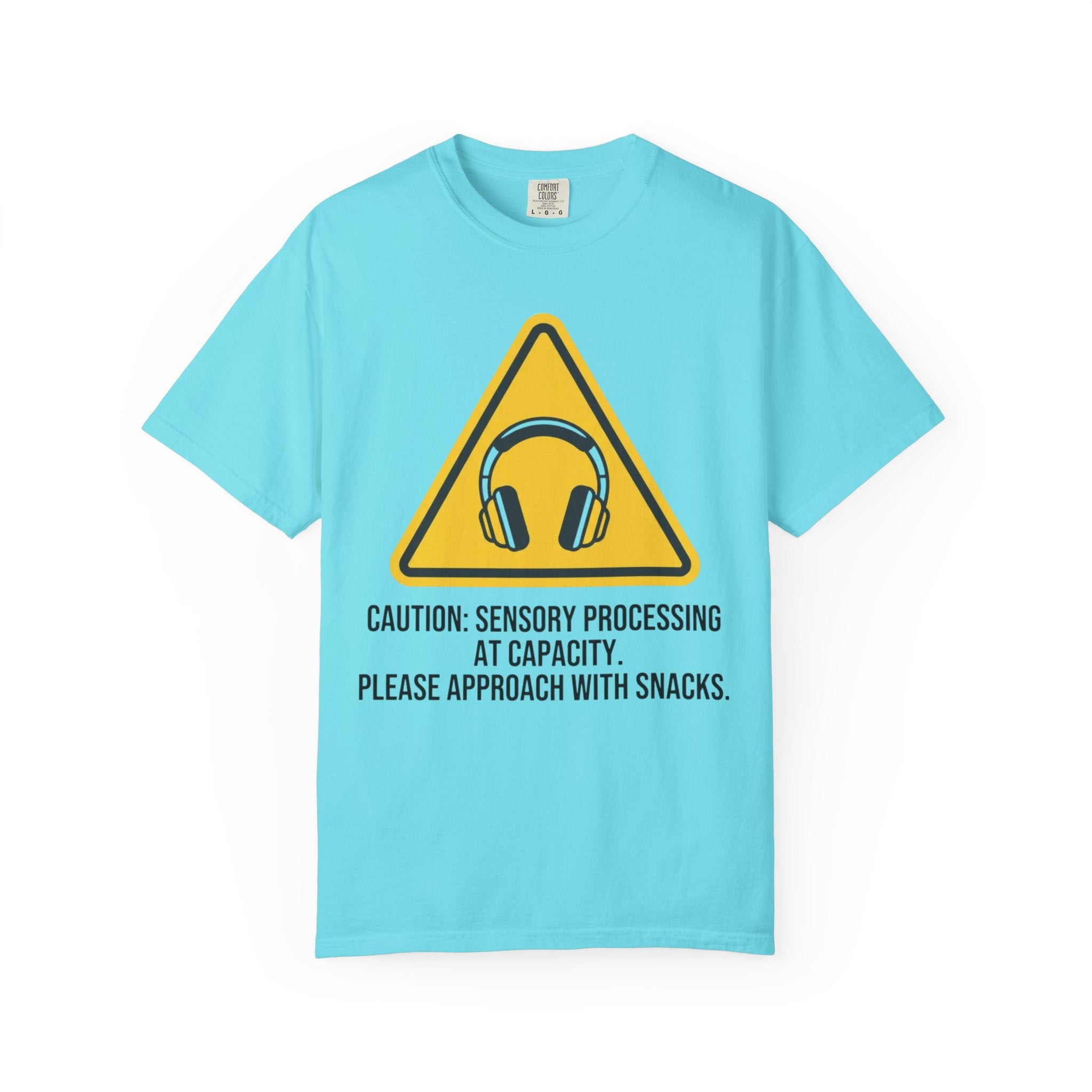 "Sensory At Capacity" Unisex Garment-Dyed Tee