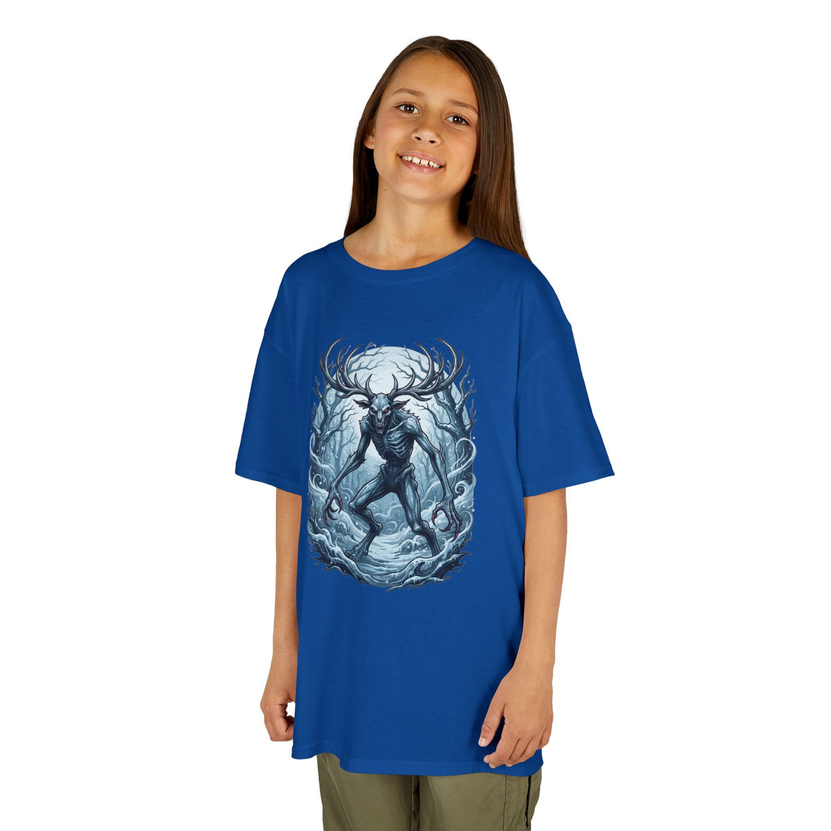Color: Royal | Wendigo (Algonquian Folklore) Kids Tee